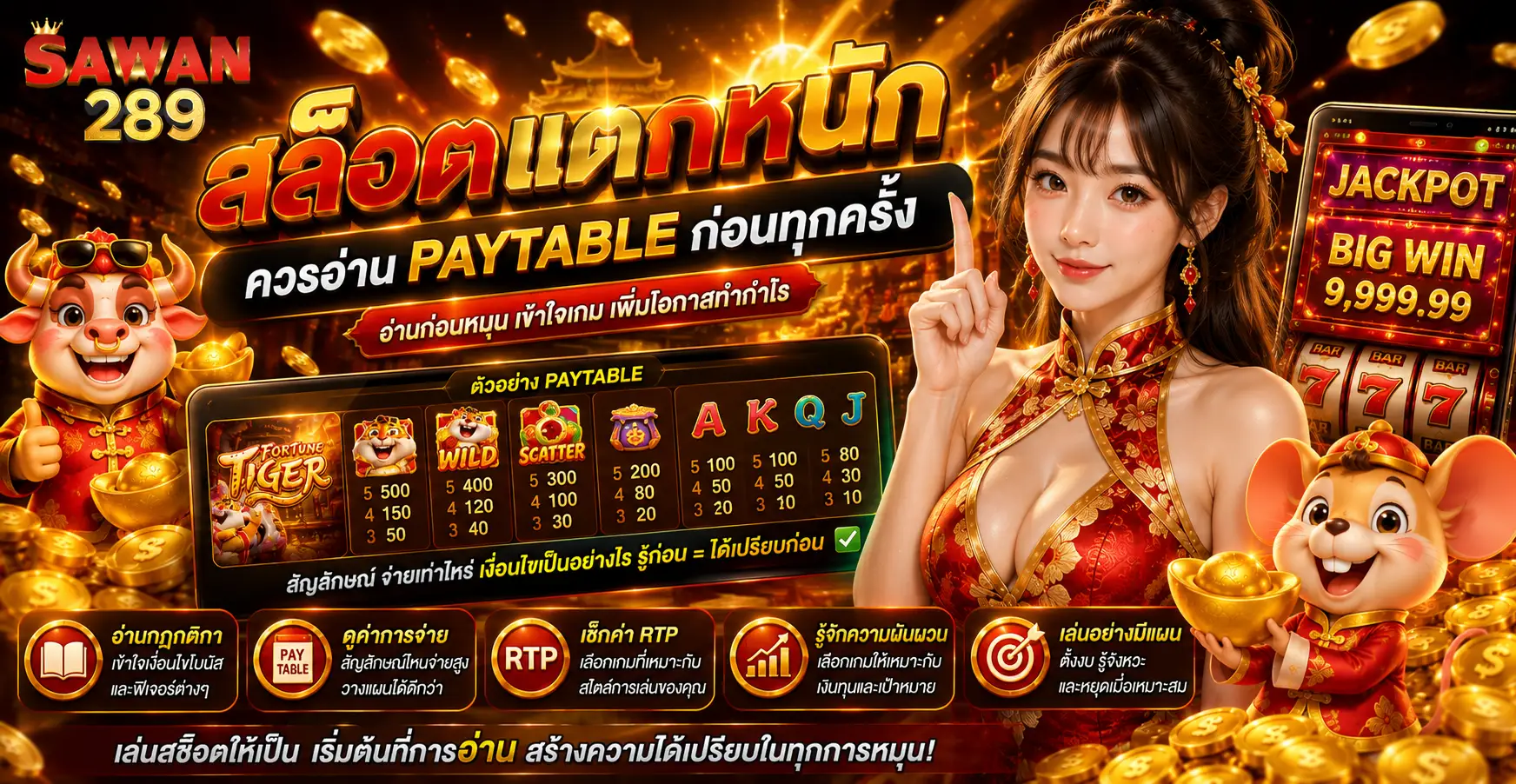 สล็อตแตกหนัก ควรอ่าน Paytable ก่อนทุกครั้ง